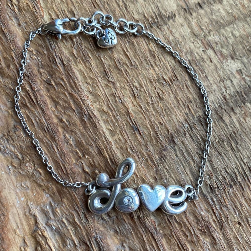 BRIGHTON‎ silver embellished Love Letters Bracelet